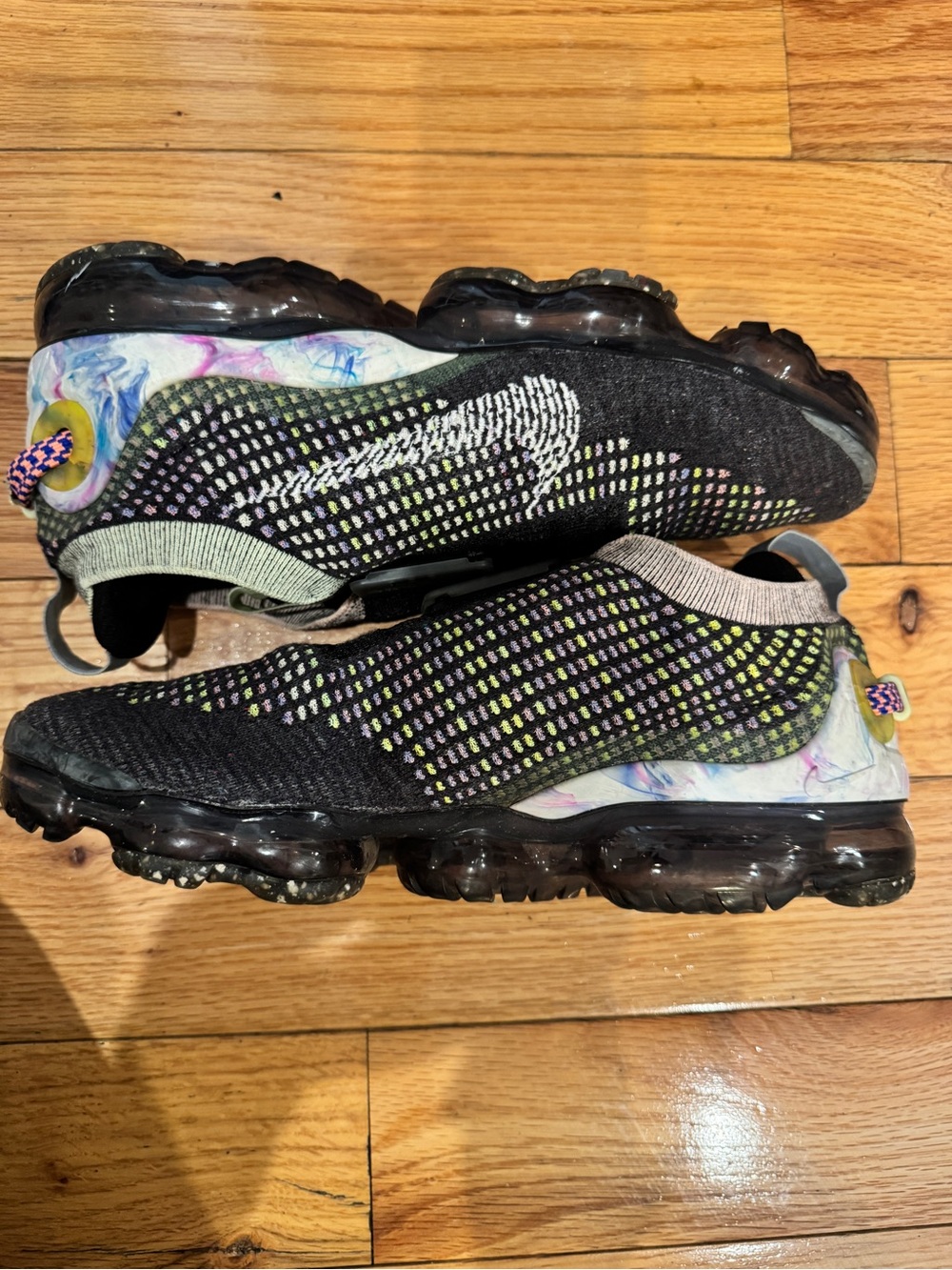 The Nike Air VaporMax 2020 Flyknit in "Black Barely Volt" (No box)